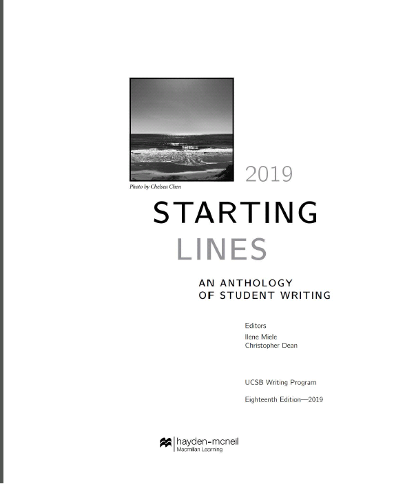 Starting Lines: An Anthology Of Student Writing (18th Edition) - Orginal Pdf